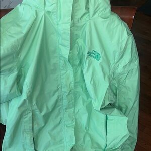 The North Face Light Green Hooded Jacket
